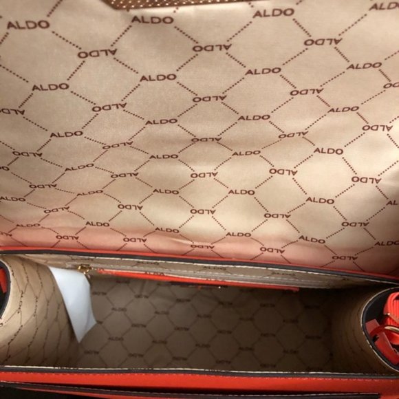 NWT ALDO SUMMER Glendaa Hot Orange Rare Satchel - Picture 5 of 6